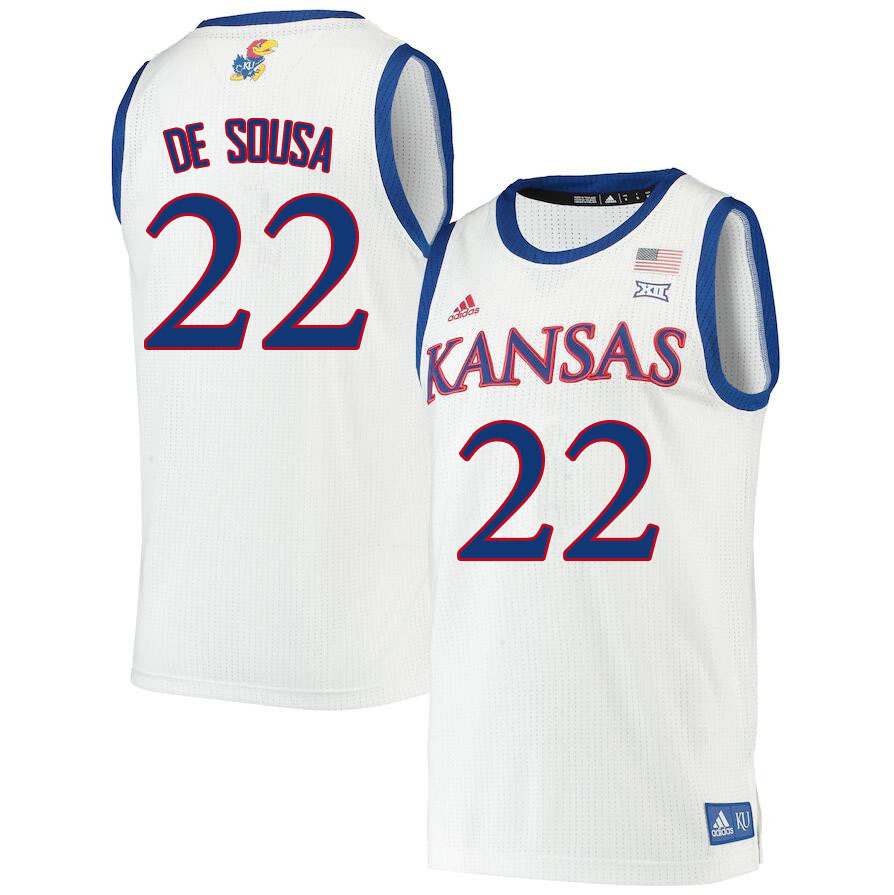 Men #22 Silvio De Sousa Kansas Jayhawks College Basketball Jerseys Sale-White